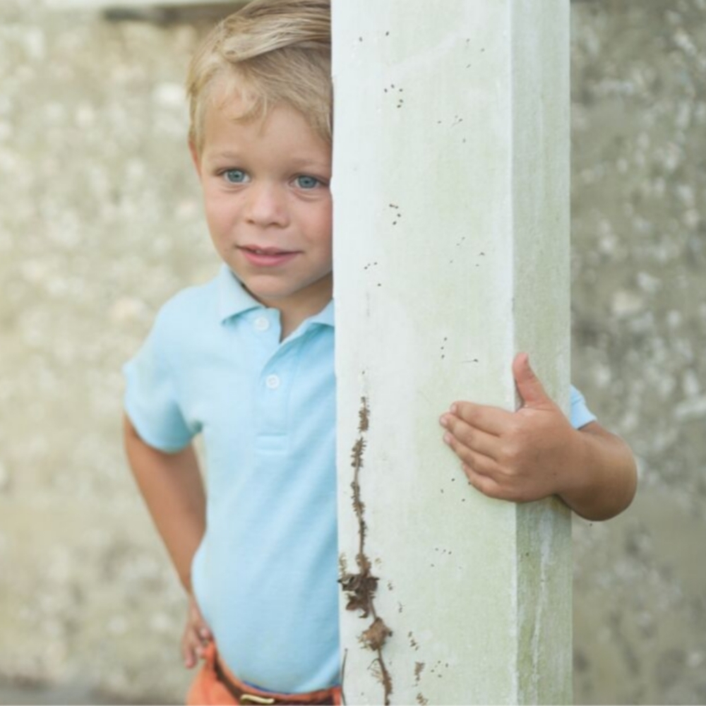 J. Bailey Polo | Light Blue Toddler Collared Shirt Turtle Embroidery Boys 3T